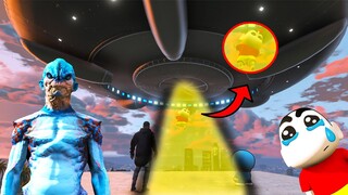 SHINCHAN AND DORAEMON SAW ALIENS👽 UFO SPACESHIP🚀 IN GTA 5