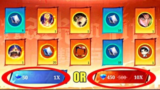 1X OR 10X DRAW WHICH ONE IS BETTER| MLBB X AOT DRAW