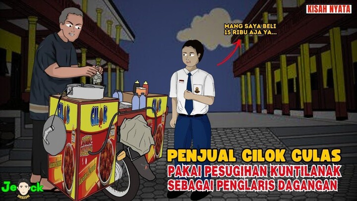 PENJUAL CILOK CURANG PAKAI PESUGIHAN KUNTILANAK SEBAGAI PENGLARIS DAGANGAN