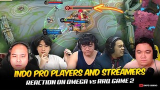 INDO PRO PLAYERS and STREAMERS REACTION on OMEGA vs RRQ GAME 2 🤣😂