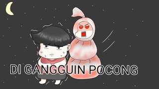 penampakan pocong, animasi kartun lucu