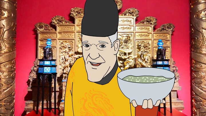 Cool old man of Ming Dynasty drinks white jade soup