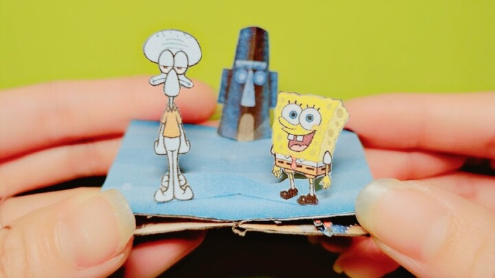 [Pop-up Book] Make a mini "SpongeBob SquarePants" pop-up book