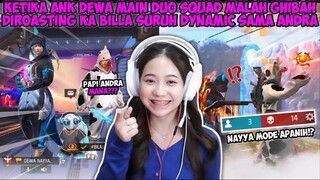 KETIKA PLAYER CEWEK DEWA DUO VS SQUAD!! BUKANNYA FOKUS MAIN MALAH GHIBAHIN DYNAMIC ANDRA ST😂