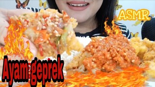 ASMR AYAM GEPREK SAMBEL MERCON | DEW ASMR  MUKBANG INDONESIA | EATING SOUNDS