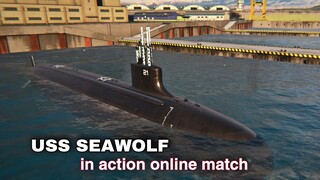 Modern Warships: USS SEAWOLF Submarine.  online match gameplay.