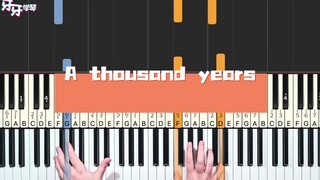 【钢琴】《A thousand years》我用尽生命中的每一天，只为等你出现