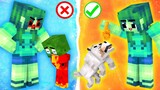 Monster School : Baby Zombie Vs Squid Game Doll Help Good Dog -  Minecraft Animation