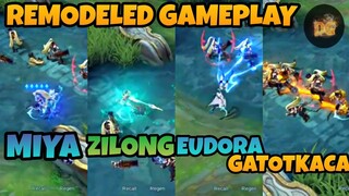 Miya, Zilong, Eudora & Gatotkaca Remodeled Gameplay | Mobile Legends: Bang Bang!