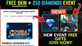 Get 250 Diamonds Free & Free Skin From This New Event | Mobile Legends