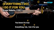 (Everything I Do) I Do It For You - Bryan Adams (1991) Guitar Chords Tutorial with Lyrics