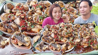 หอยคราง ราดน้ำจิ้มรสเด็ด เต็มถาด กิน2คนเกลี้ยง