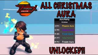 *ALL* Christmas *AURA* Unlocked showcase|How to get Aura| in Anime Fighting Simulator Roblox