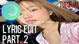 HOW TO MAKE LYRIC EDIT | BINIBINI | TUTORIAL + TEXT TRANSITIONS UP AND DOWN