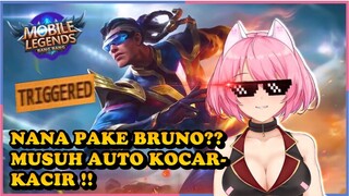 NANA DIKASIH BRUNO?? BOLANYA AUTO JADI BOLA BASKET MANTUL-MANTUL !! [MLBB Indonesia/Youtuber Anime]