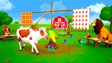 Giant Cow Fan Hotel in Jungle - Lion, Bear, Monkey | Funny Animals Cartoons 2023 | Cow Videos