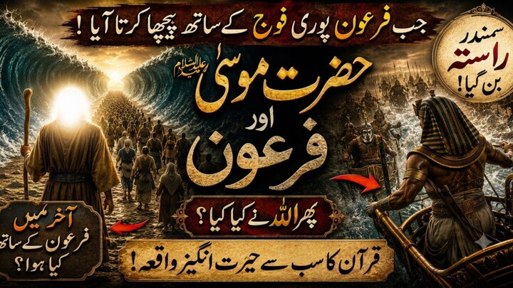 Hazrat Musaؑ Aur Firaun Ka Anjaam 😱 | Samandar Kaise Phat Gaya? | Quran Ka Hairat Angez Waqia