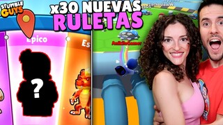 x30 RULETAS y DESBLOQUEO NUEVA SKIN ACTUALIZACION STUMBLE GUYS