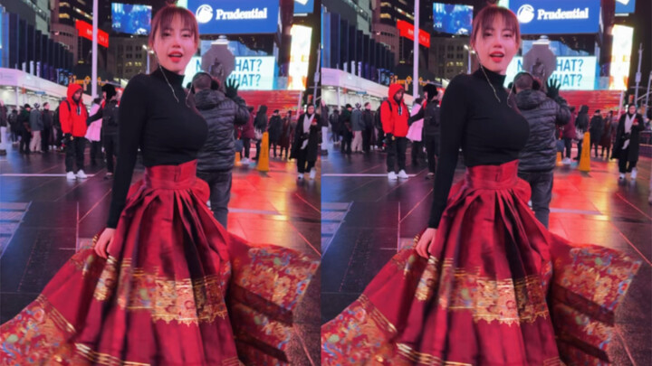 Membawa estetika Tiongkok ke Amerika: Mengenakan warna merah Tiongkok, bagaimana mungkin tidak membu