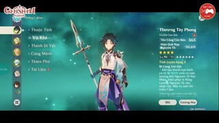 Genshin Impact -- Cách chơi XIAO DÒNG HỒI ỨC BẤT TẬN - THƯƠNG TÂY PHONG cho F2P.