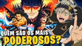 BLACK CLOVER POWER LEVELS (NÍVEIS DE PODER): PERSONAGENS MAIS FORTES E PODEROSOS! | TUDO SOBRE