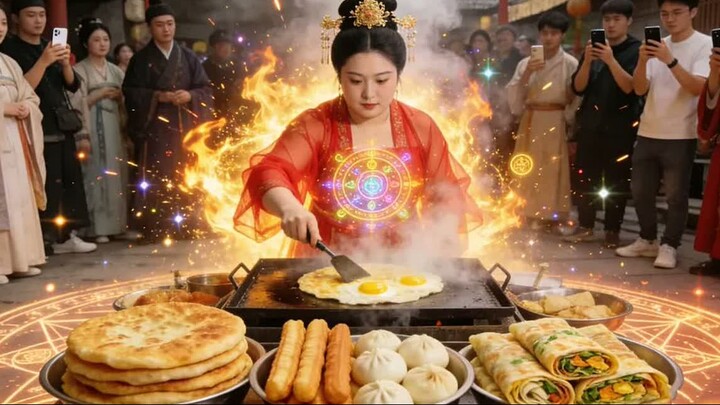 Terlempar dari sumur kuno ke zaman now, Yang Guifei jadi selebgram berkat jualan sarapan! #drama (YT