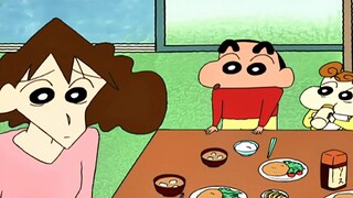 [Crayon Shin-chan] Hiroshi is on paid leave, and his breakfast is deep-fried pork cutlet with miso s