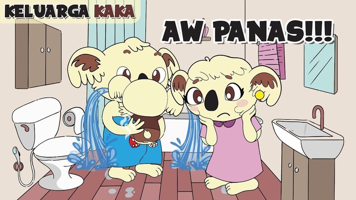 KARTUN KELUARGA KAKA - AW PANAS! | KOMIK KARTUN ANIMASI LUCU