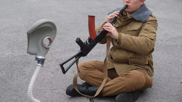 Sergeant Tadokorov demonstrates the ancient magic of the Eastern power to his comrades.