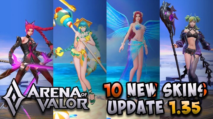 10 NEW SKINS: (ANNETTE, LAURIEL, DIAOCHAN & MORE) | Arena of Valor | AoV | RoV | LiênQuânMobile