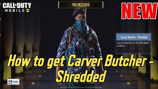 *NEW* How to get Free "Carver Butcher - Shredded & Other rewards? | COD MOBILE
