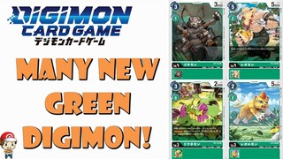 Many New Green Digimon Revealed! (BT4 - Great Legend Reveals)