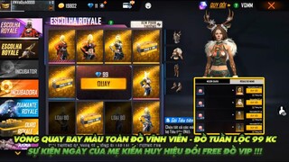 FREE FIRE | VÒNG QUAY BAY MÀU TOÀN BỘ ĐỒ VĨNH VIỄN - 99 KC 1 NHÁY - SỰ KIỆN NGÀY CỦA MẸ FREE ĐỒ VIP