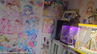 A corner of my dad's study displays the 10th anniversary wall painting of Diantu and the special wal