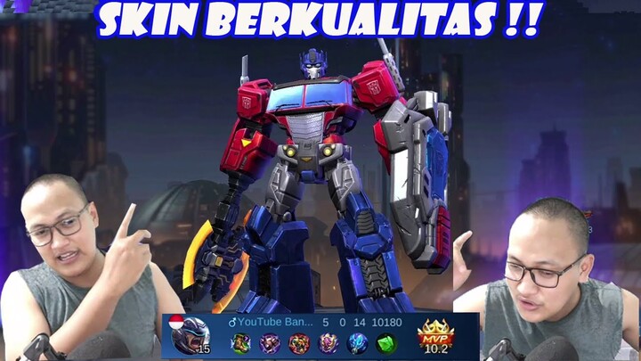 GATCHA DAN REVIEW SKIN TRANSFORMER OPTIMUS PRIME KUALITAS 1.000.000.000 ! - MOBILE LEGENDS
