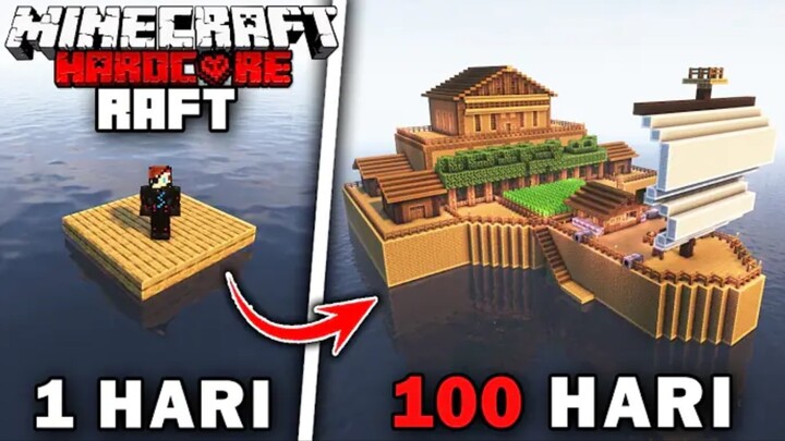 100 Hari Minecraft RAFT Hardcore - SEGITIGA BERMUDA