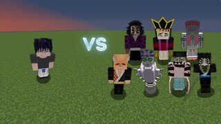 Toji Fushiguro vs Upper Moons | Minecraft Jujutsu Kaisen x Demon Slayer