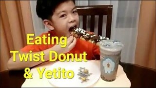 Eating Twist Donut & Yetito