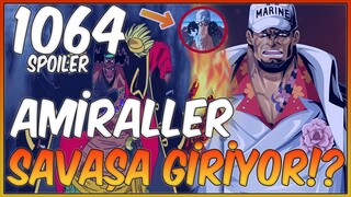 Amiraller Ortaya Çıkıyor! Karasakal ve Law Savaşı! | One Piece 1064 Spoiler İnceleme