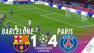 BARCELONE 1-4 PSG  LIGUE DES CHAMPIONS LDC 23/24 | Résumé du Match • Simulation de jeu vidéo