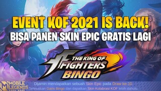 EVENT KOF BINGO 2021 IS BACK! SAATNYA KITA FARMING SKIN EPIC GRATIS LAGI GUYS! MOBILE LEGENDS