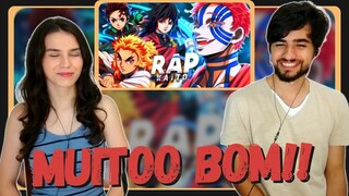 REACT Mundo Transparente | Akaza vs Caçadores (Kimetsu no Yaiba) | Kaito