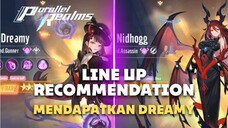 Line Up Challenge Mendapatkan Dreamy | Parallel Realms