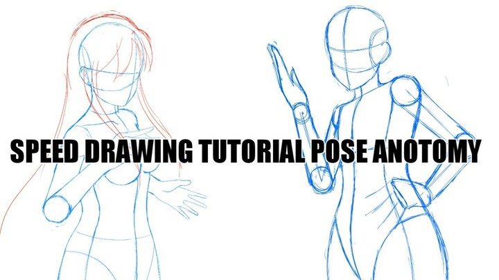 Speed Drawing Tutorial Anotomy Pose Anime