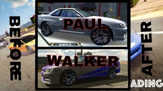 TUTORIAL OF R34 SKYLINE PAUL WALKER || CAR PARKING MULTIPLAYER