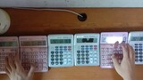 Playing Detective Conan theme song with six calculators