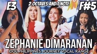 Zephanie Dimaranan IDOL PH Vocal Range | (E3-F#5)