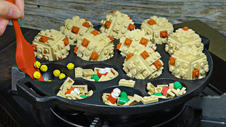 LEGO Octopus Cake Recipe & Sea Animals - Stop Motion Cooking & Lego ASMR