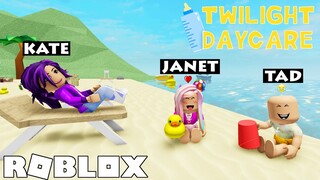 Babies go to the BEACH in Twilight Daycare! | Roblox Roleplay