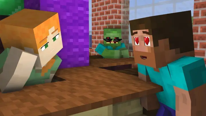 Monster School: Alex and Steve Love Story - Minecraft Animation